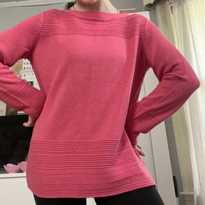 Karen Scott Pink Boatneck Sweater Size M